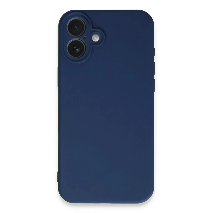 Newface iPhone 16 Plus Kılıf Nano içi Kadife Silikon - Lacivert