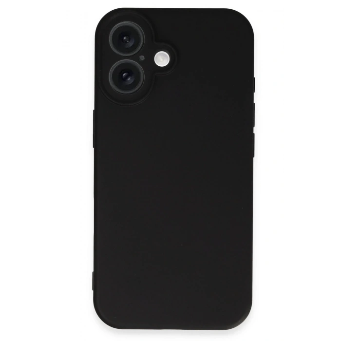 Newface iPhone 16 Plus Kılıf Nano içi Kadife Silikon - Siyah