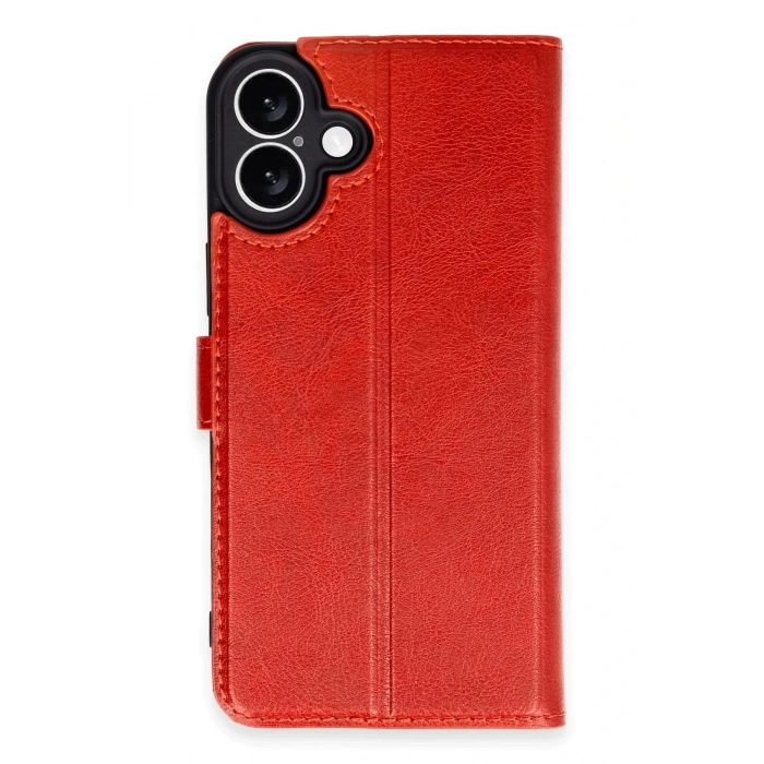Newface iPhone 16 Plus Kılıf Trend S Plus Kapaklı Kılıf - Kırmızı