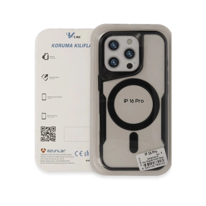 Newface iPhone 16 Pro Kılıf Boyi Magsafe Silikon Kapak - Gümüş