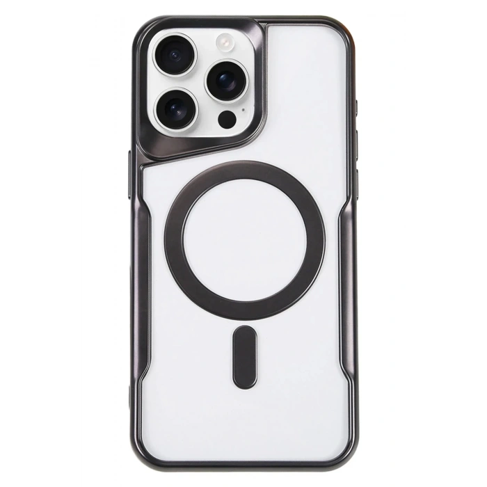 Newface iPhone 16 Pro Kılıf Boyi Magsafe Silikon Kapak - Siyah