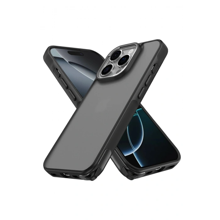 Newface iPhone 16 Pro Kılıf Elegant Kapak - Siyah