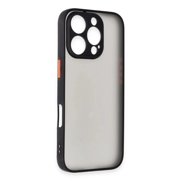 Newface iPhone 16 Pro Kılıf Montreal Silikon Kapak - Siyah