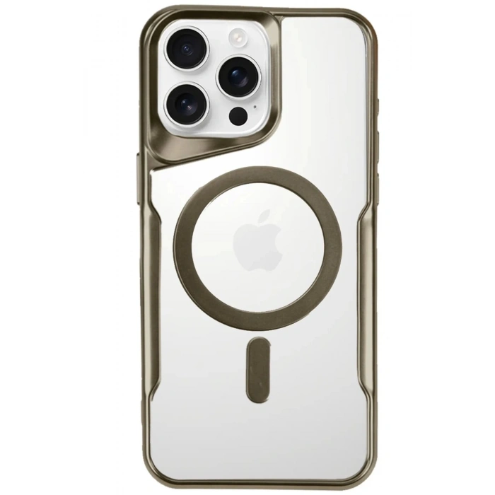 Newface iPhone 16 Pro Max Kılıf Boyi Magsafe Silikon Kapak - Çöl Titanyum