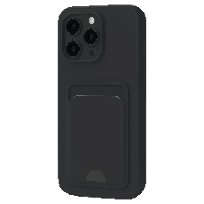 Newface iPhone 16 Pro Max Kılıf Kelvin Kartvizitli Silikon - Siyah