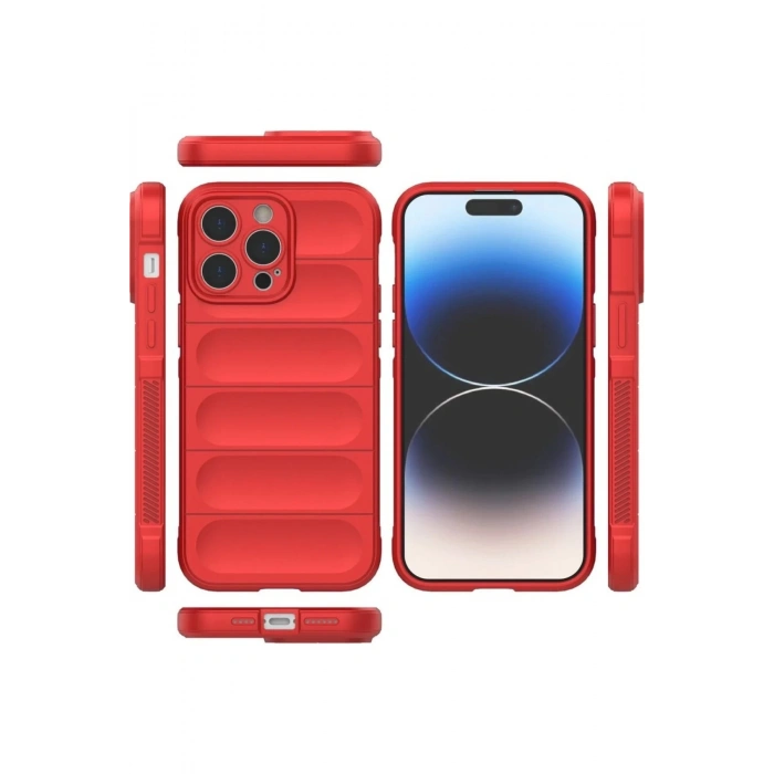 Newface iPhone 16 Pro Max Kılıf Optimum Silikon - Kırmızı