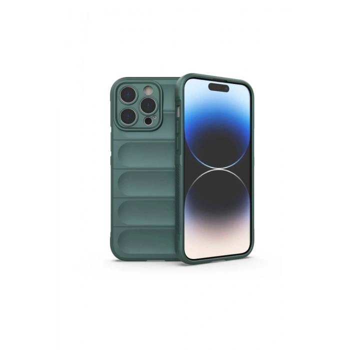 Newface iPhone 16 Pro Max Kılıf Optimum Silikon - Koyu Yeşil