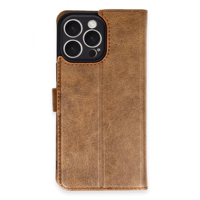 Newface iPhone 16 Pro Max Kılıf Trend S Plus Kapaklı Kılıf - Taba