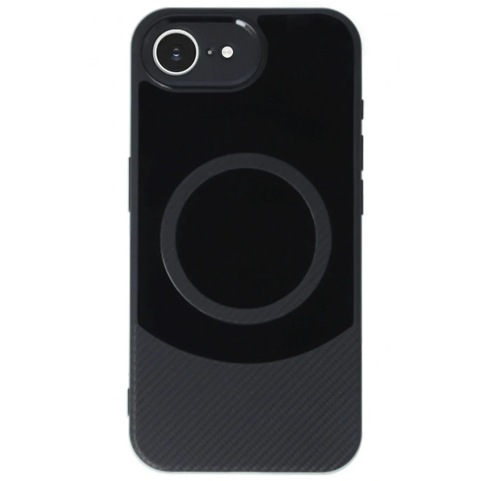 Newface iPhone 16E Kılıf Maya Karbon Kapak - Siyah