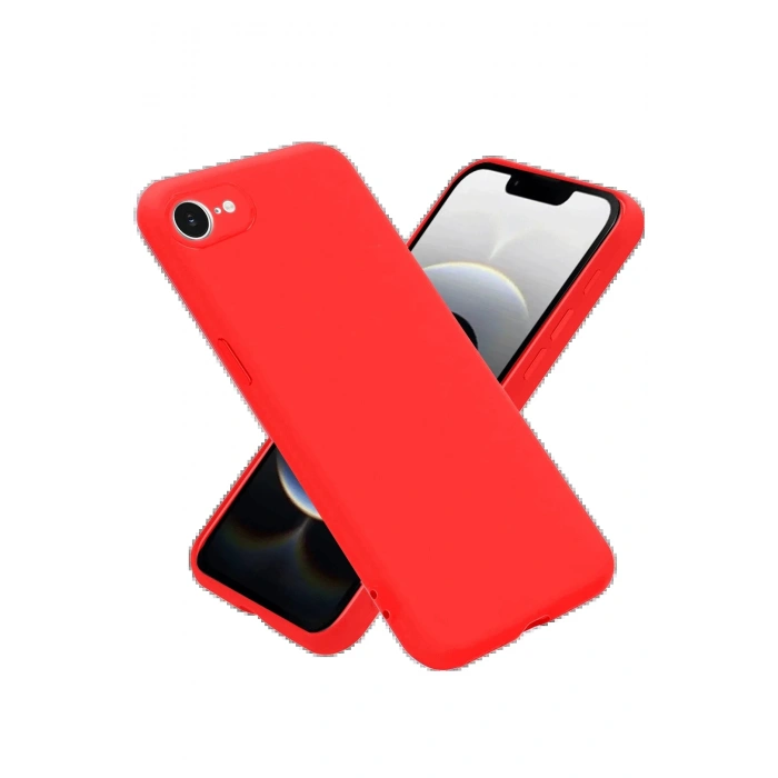 Newface iPhone 16E Kılıf Nano içi Kadife Silikon - Kırmızı