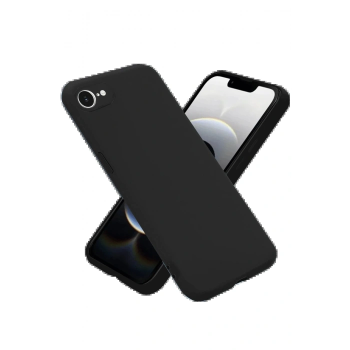 Newface iPhone 16E Kılıf Nano içi Kadife Silikon - Siyah