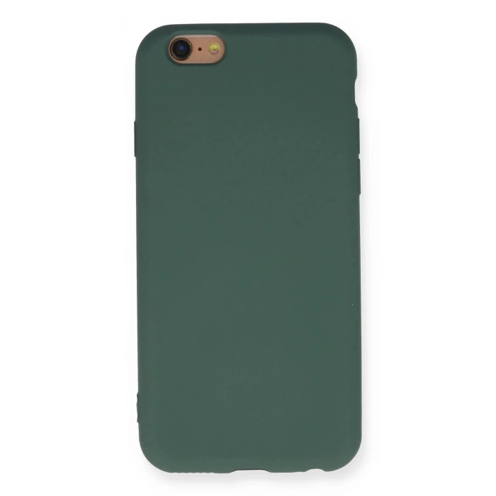 Newface iPhone 6 Kılıf Nano içi Kadife Silikon - Koyu Yeşil