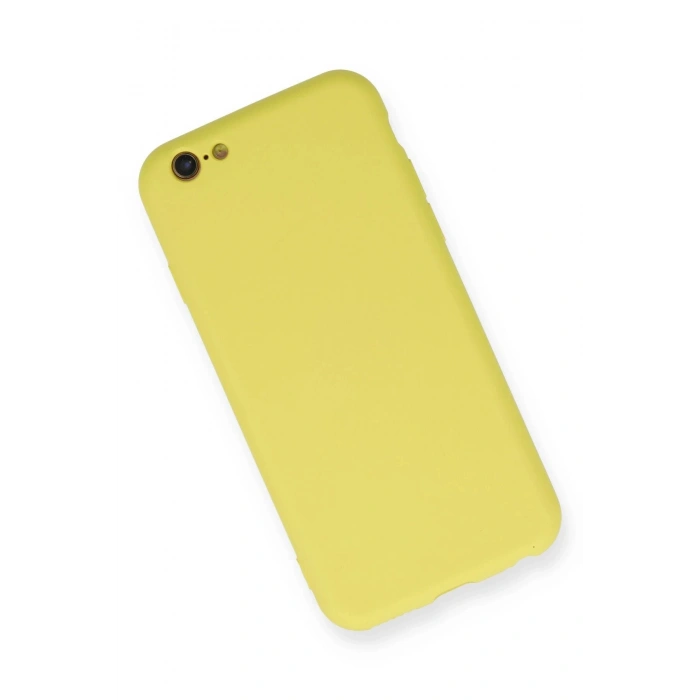 Newface iPhone 6 Kılıf Nano içi Kadife Silikon - Sarı