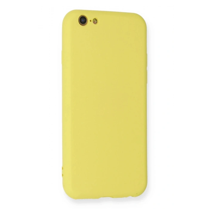 Newface iPhone 6 Kılıf Nano içi Kadife Silikon - Sarı