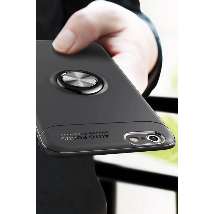 Newface iPhone 6 Kılıf Range Yüzüklü Silikon - Kırmızı