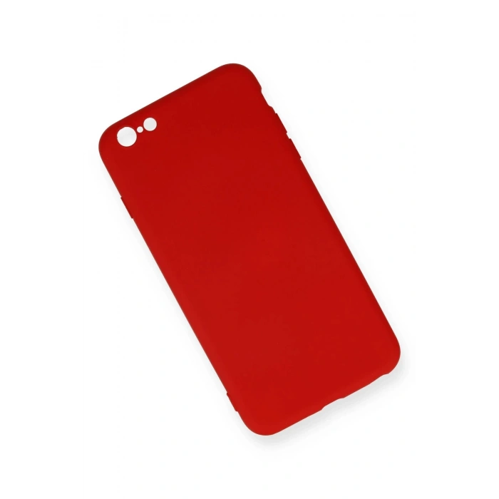 Newface iPhone 6 Plus Kılıf Nano içi Kadife Silikon - Kırmızı