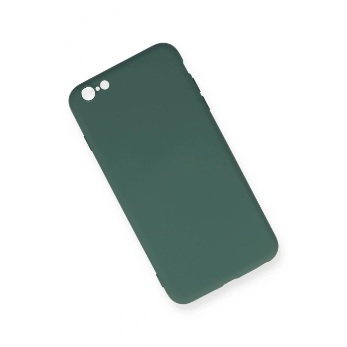 Newface iPhone 6 Plus Kılıf Nano içi Kadife Silikon - Koyu Yeşil