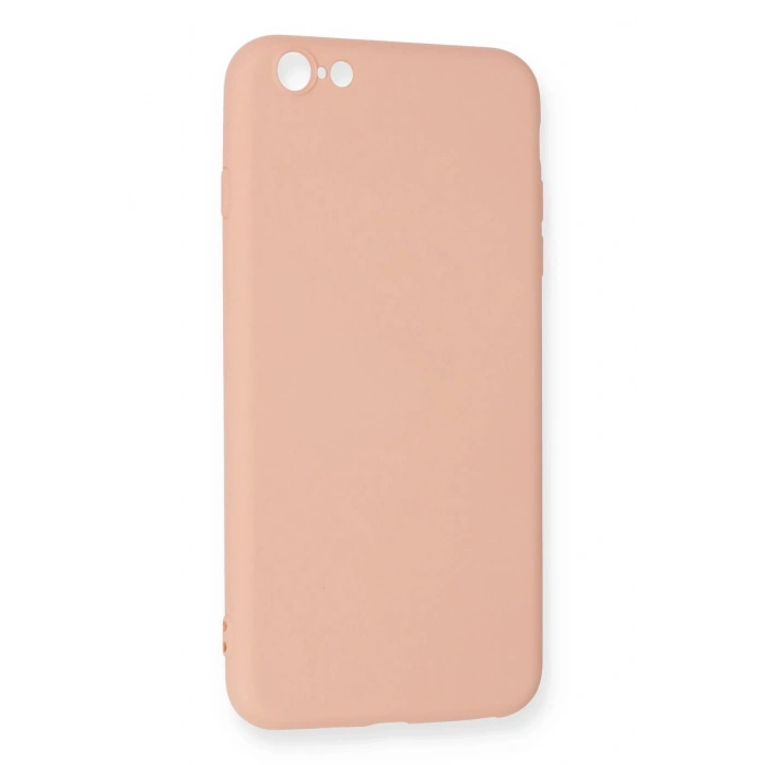 Newface iPhone 6 Plus Kılıf Nano içi Kadife Silikon - Pudra