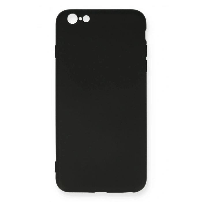 Newface iPhone 6 Plus Kılıf Nano içi Kadife Silikon - Siyah
