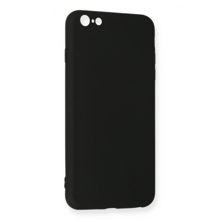 Newface iPhone 6 Plus Kılıf Nano içi Kadife Silikon - Siyah