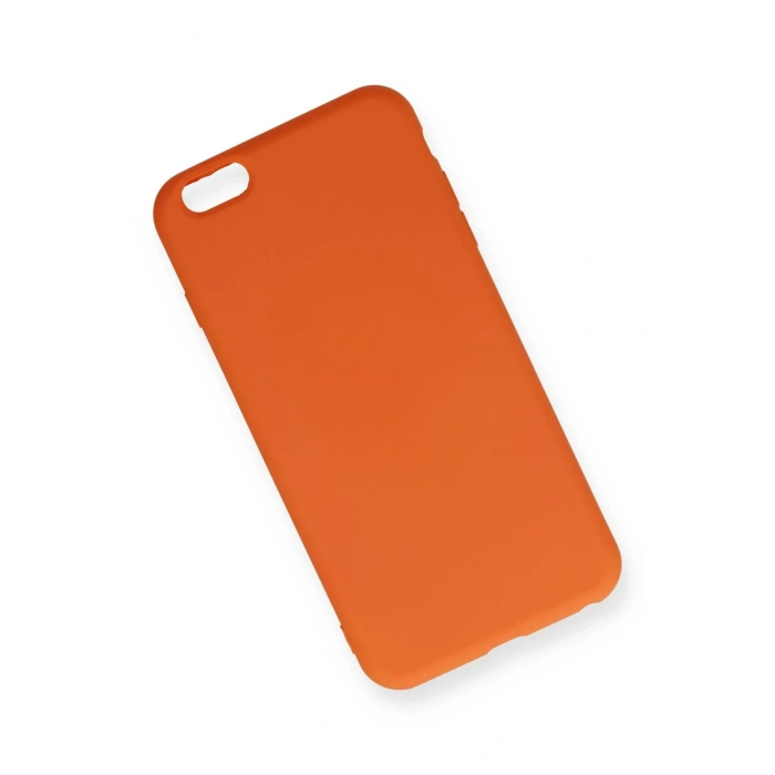 Newface iPhone 6 Plus Kılıf Nano içi Kadife Silikon - Turuncu