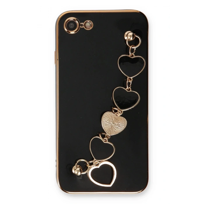 Newface iPhone 7 Kılıf Esila Silikon - Siyah