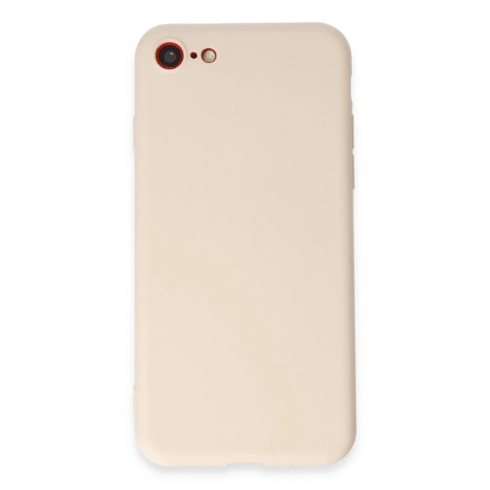 Newface iPhone 7 Kılıf First Silikon - Krem
