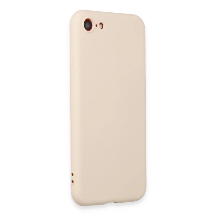 Newface iPhone 7 Kılıf First Silikon - Krem