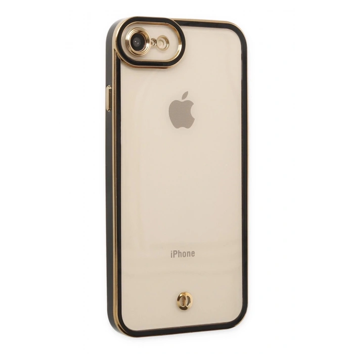 Newface iPhone 7 Kılıf Liva Lens Silikon - Siyah