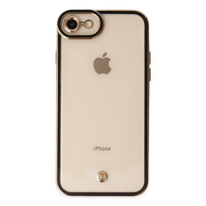 Newface iPhone 7 Kılıf Liva Lens Silikon - Siyah