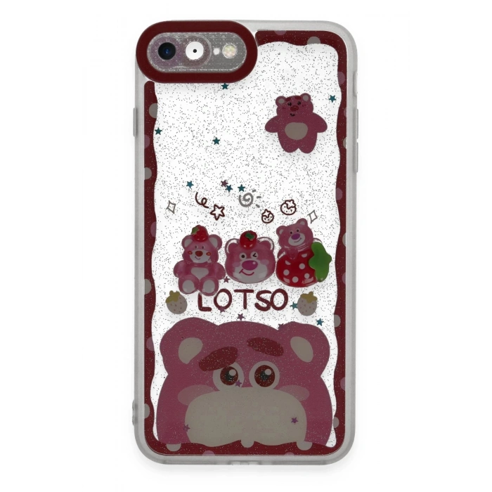 Newface iPhone 7 Kılıf Sweet Desenli Silikon Kapak - Pembe