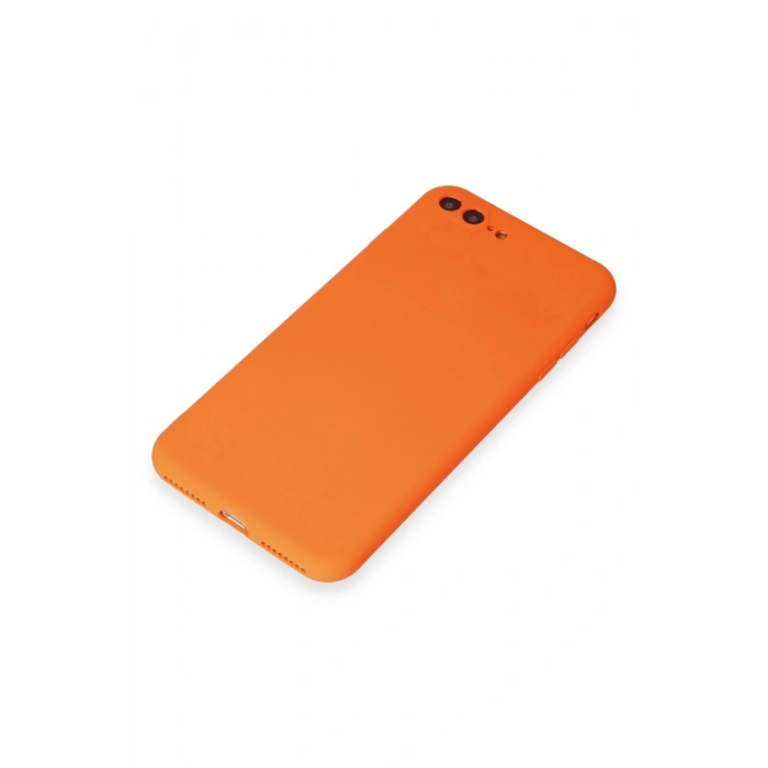 Newface iPhone 7 Plus Kılıf First Silikon - Turuncu