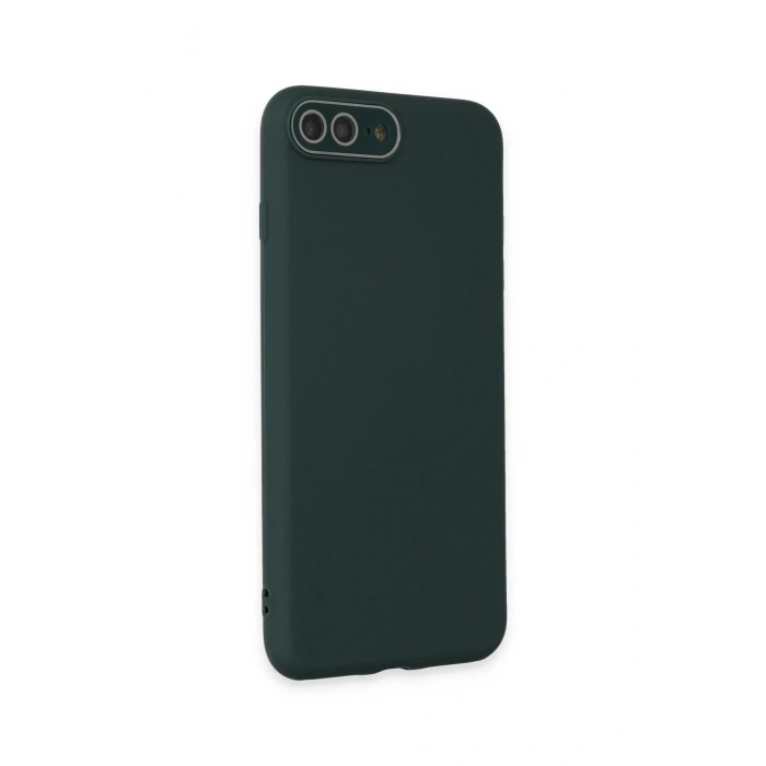 Newface iPhone 7 Plus Kılıf Lansman Glass Kapak - Koyu Yeşil