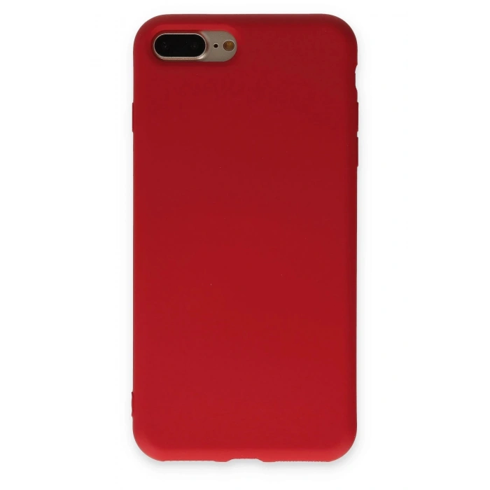 Newface iPhone 7 Plus Kılıf Nano içi Kadife Silikon - Kırmızı