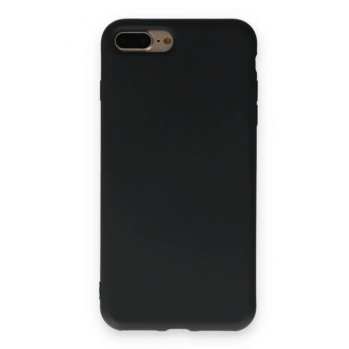 Newface iPhone 7 Plus Kılıf Nano içi Kadife Silikon - Siyah