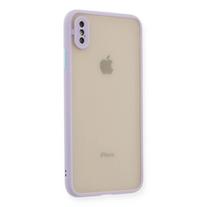Newface iPhone XS Max Kılıf Montreal Silikon Kapak - Mor
