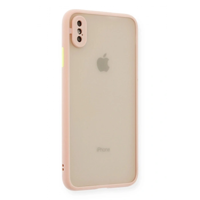 Newface iPhone XS Max Kılıf Montreal Silikon Kapak - Pembe