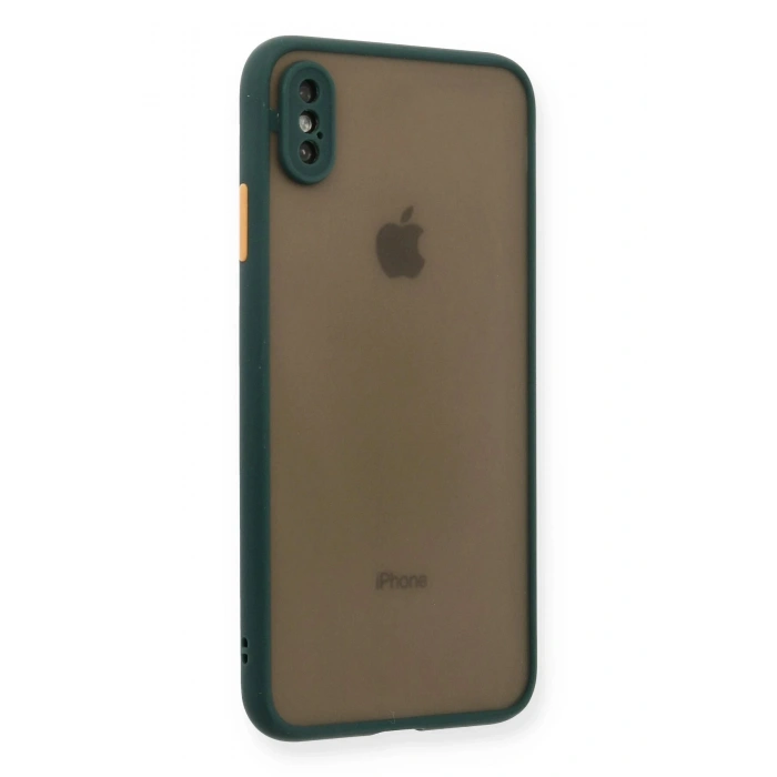 Newface iPhone XS Max Kılıf Montreal Silikon Kapak - Yeşil