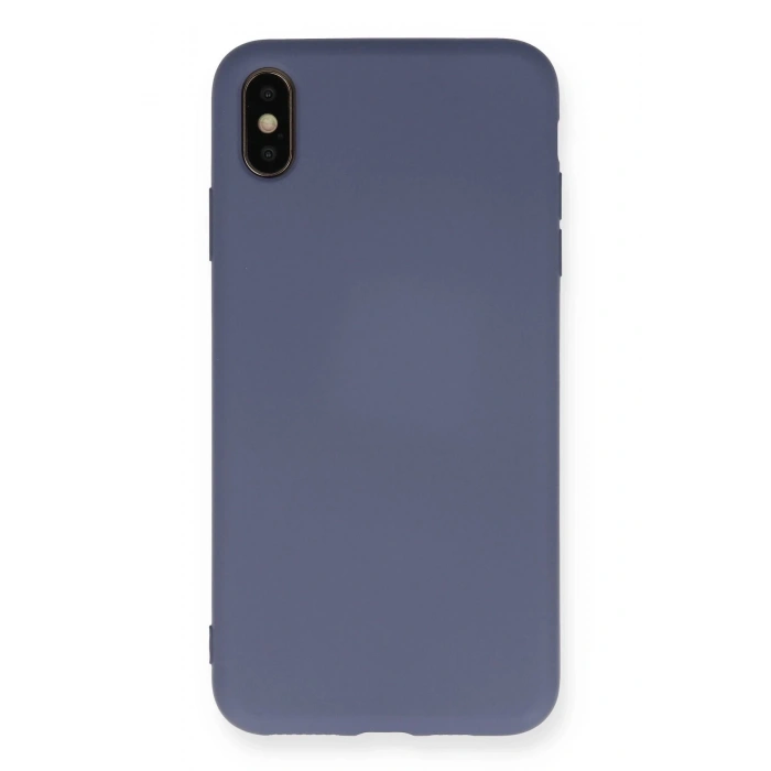 Newface iPhone XS Max Kılıf Nano içi Kadife Silikon - Gri