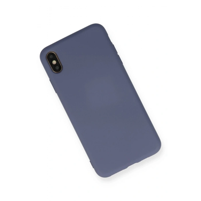 Newface iPhone XS Max Kılıf Nano içi Kadife Silikon - Gri