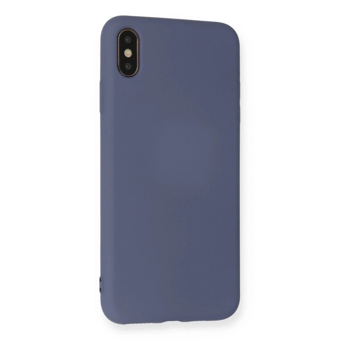 Newface iPhone XS Max Kılıf Nano içi Kadife Silikon - Gri