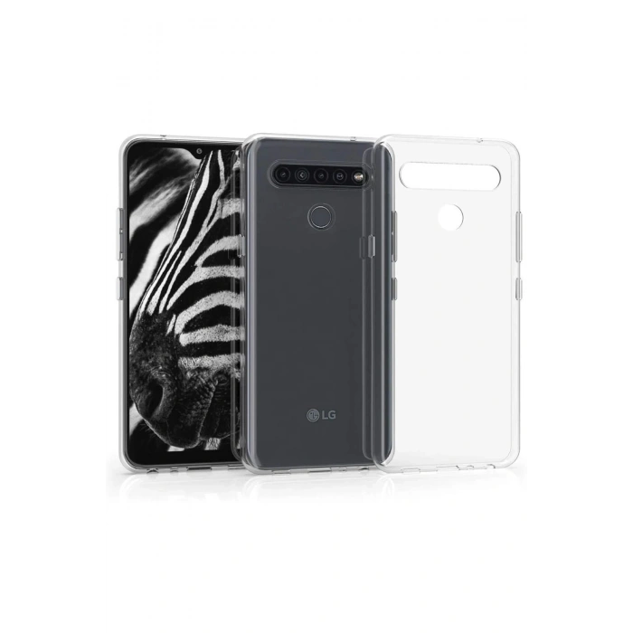 Newface LG K41S Kılıf Lüx Şeffaf Silikon - Şeffaf
