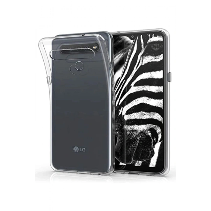 Newface LG K41S Kılıf Lüx Şeffaf Silikon - Şeffaf