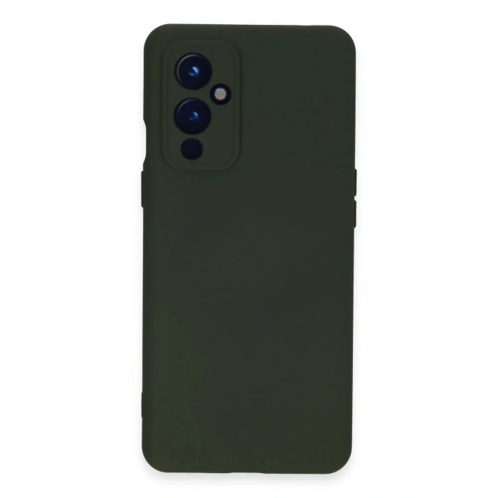 Newface One Plus 9 Kılıf Nano içi Kadife Silikon - Koyu Yeşil