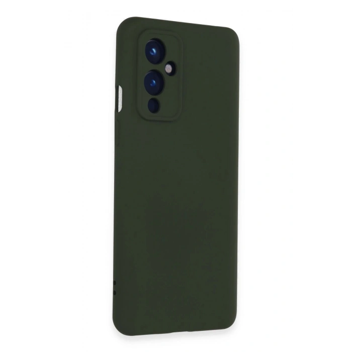 Newface One Plus 9 Kılıf Nano içi Kadife Silikon - Koyu Yeşil