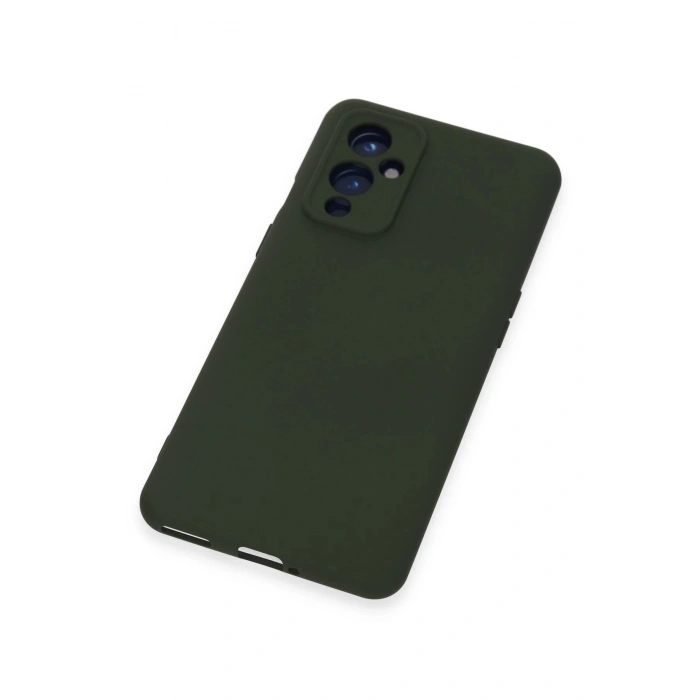 Newface One Plus 9 Kılıf Nano içi Kadife Silikon - Koyu Yeşil