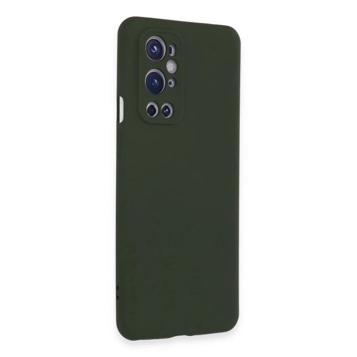 Newface One Plus 9 Pro Kılıf Nano içi Kadife Silikon - Koyu Yeşil