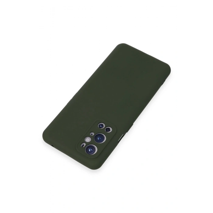 Newface One Plus 9 Pro Kılıf Nano içi Kadife Silikon - Koyu Yeşil