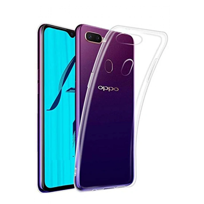 Newface Oppo A12 Kılıf Lüx Şeffaf Silikon - Şeffaf