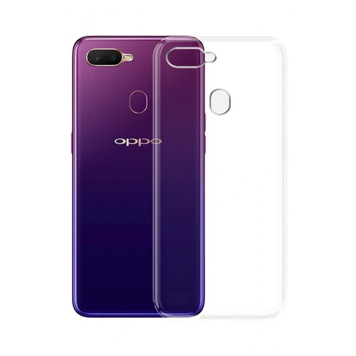 Newface Oppo A12 Kılıf Lüx Şeffaf Silikon - Şeffaf